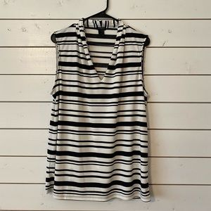 Ann Taylor top black/white stripes